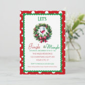 Jingle and Mingle Holiday Cocktail Party Kaart (Staand voorkant)