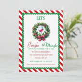 Jingle and Mingle Holiday Cocktail Party Kaart (Staand voorkant)