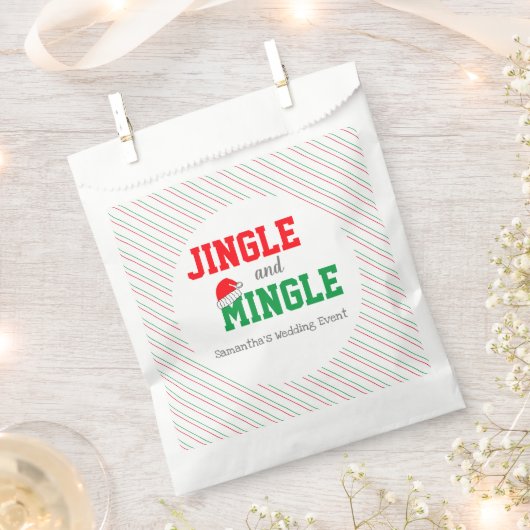 Jingle and Mingle Kerst Huwelijksfeest Bedankzakje (Geknipt)