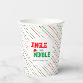 Jingle and Mingle Kerst Huwelijksfeest Papieren Bekers (Voorkant)