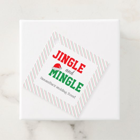 Jingle and Mingle Kerstbruilding Event Bedankjes Labels (In situ)