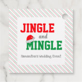 Jingle and Mingle Kerstbruilding Event Bedankjes Labels (Achterkant)