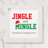 Jingle and Mingle Kerstbruilding Event Bedankjes Labels (Voorkant)