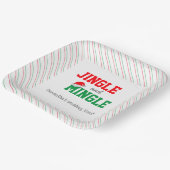 Jingle and Mingle Kerstbruilding Event Papieren Bordje (Gebogen)