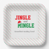 Jingle and Mingle Kerstbruilding Event Papieren Bordje (Voorkant)