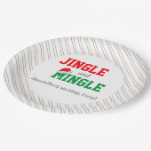 Jingle and Mingle Kerstbruilding Event Papieren Bordje (Gekanteld)