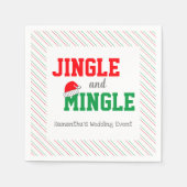 Jingle and Mingle Kerstbruilding Event Servet (Voorkant)