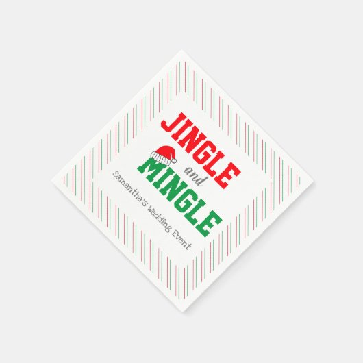 Jingle and Mingle Kerstbruilding Event Servet (Hoek)