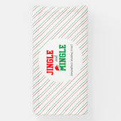 Jingle and Mingle Kerstbruilding Event Spandoek (Verticaal)