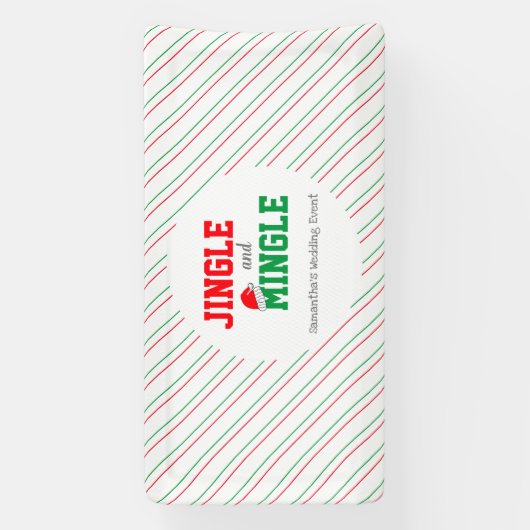 Jingle and Mingle Kerstbruilding Event Spandoek (Verticaal)