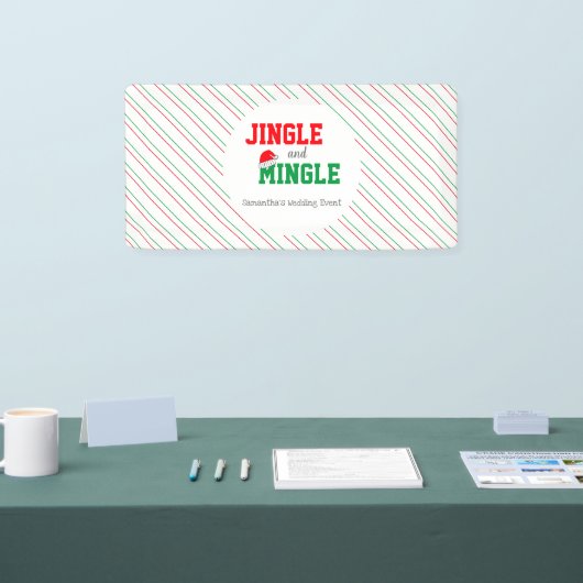 Jingle and Mingle Kerstbruilding Event Spandoek (Beurs)