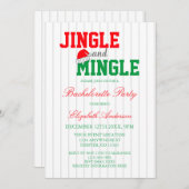 Jingle and Mingle Kerstmis Bachelorette Party Kaart (Voorkant / Achterkant)