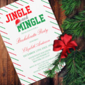 Jingle and Mingle Kerstmis Bachelorette Party Kaart