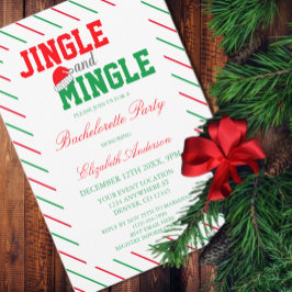 Jingle and Mingle Kerstmis Bachelorette Party Kaart