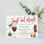 Jingle and Mingle Kerstmis Cocktail Party Invite Kaart (Staand voorkant)