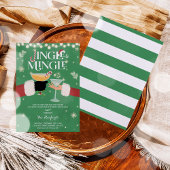Jingle and Mingle Kerstmis cocktail Party Kaart