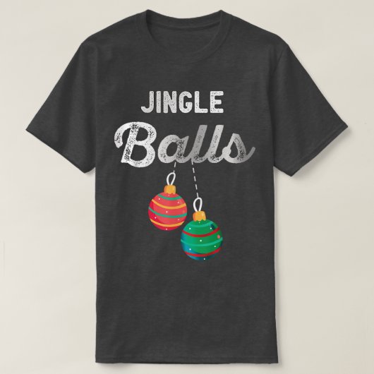Jingle Balls Funny Santa Kerstfeestdag T-shirt (Design voorkant)