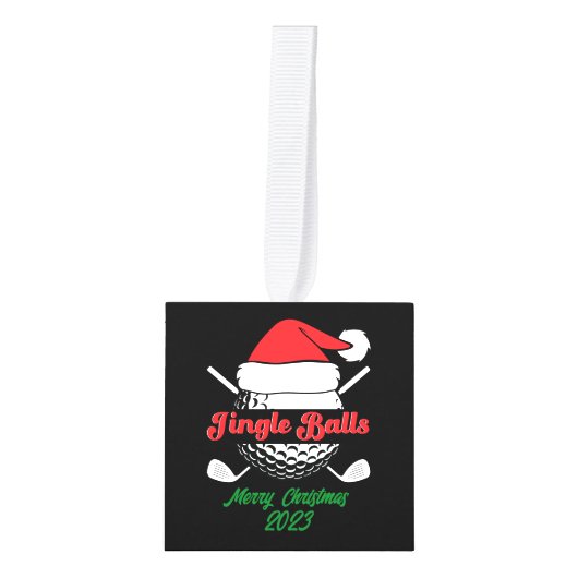 Jingle Balls Grappig Named Quirky Golf Decoratie (Voorkant)