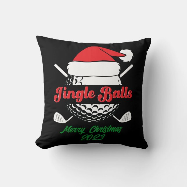 Jingle Balls Grappig Named Quirky Golf Kussen (Voorkant)