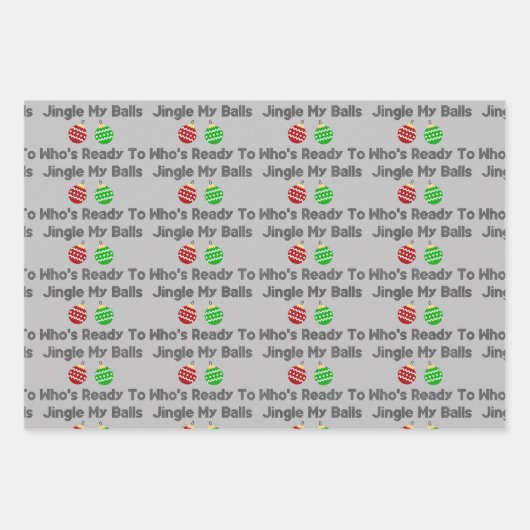 Jingle Balls Inpakpapier Vel (Voorkant 3)