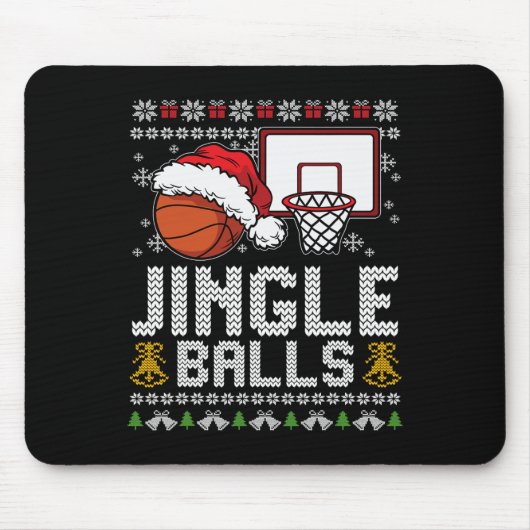 Jingle Balls Lelijke Kerst Pyjama Cool Sport X-MA Muismat (Voorkant)