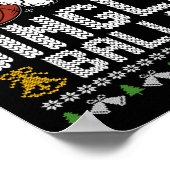 Jingle Balls Lelijke Kerst Pyjama Cool Sport X-MA Poster (Hoek)