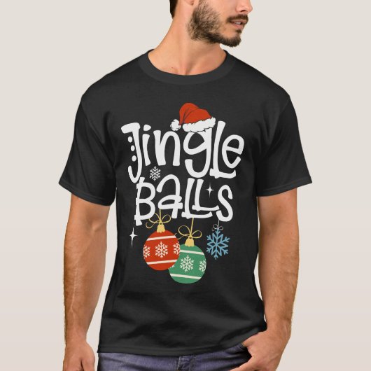 Jingle Balls Matching Kastanjes Kerstmis Paar T-shirt (Voorkant)