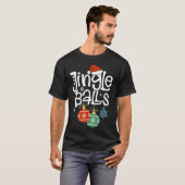 Jingle Balls Matching Kastanjes Kerstmis Paar T-shirt (Voorkant volledig)