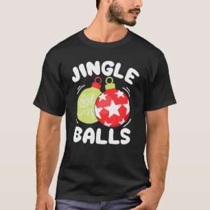 JINGLE BALLS Tinsel Funny Couple Kerstmis T-shirt