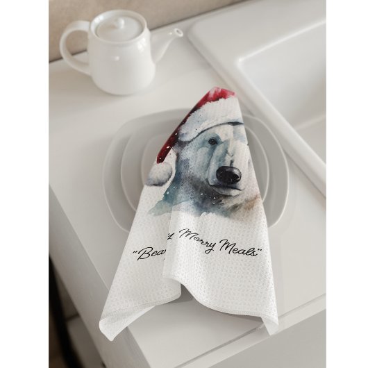 Jingle Bear Joy, custom Theedoek