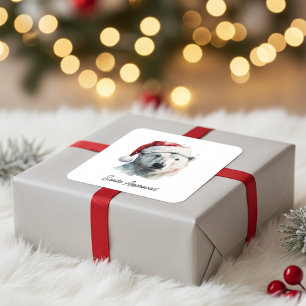 Jingle Bear Joy, op maat gemaakt Vierkante Sticker