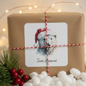 Jingle Bear Joy, op maat gemaakt Vierkante Sticker