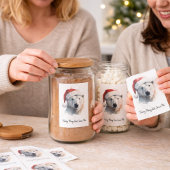 Jingle Bear Joy, op maat gemaakt Voedselcontainer Etiket