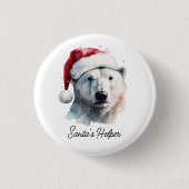 Jingle Bear Joy, op maat Ronde Button 3,2 Cm (Voorkant)