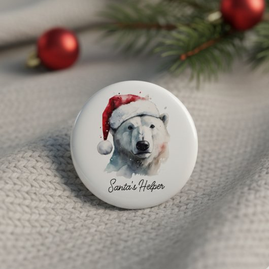 Jingle Bear Joy, op maat Ronde Button 3,2 Cm