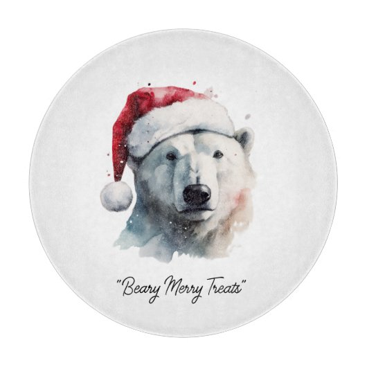 Jingle Bear Joy, op maat Snijplank (Voorkant)