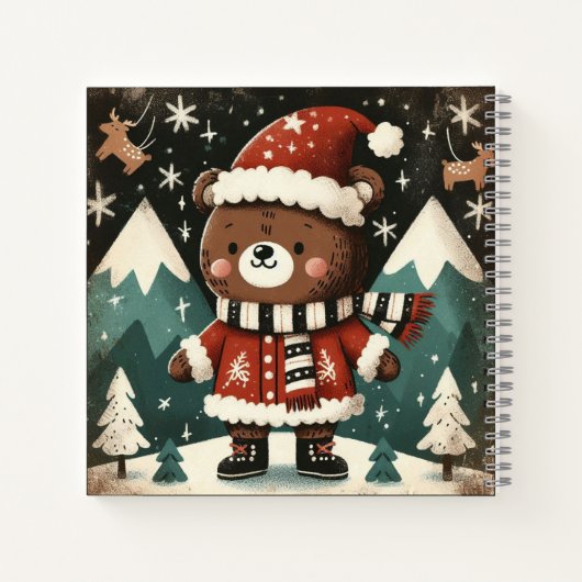 Jingle Bear – Kerstmannenbos Parade Notitieboek (Achterkant)