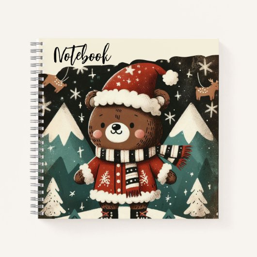 Jingle Bear – Kerstmannenbosparade Notitieboek (Voorkant)