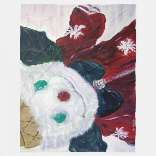 Jingle Beer Fleece Deken (Voorkant)