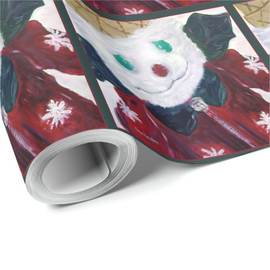 Jingle Beer inpakpapier groen (Rol Hoek)