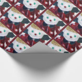 Jingle Beer inpakpapier rood (Hoek)