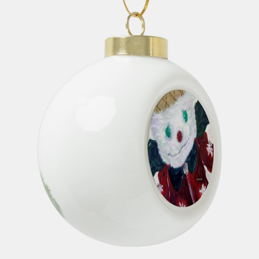 Jingle Beer Keramische Bal Ornament (Links)