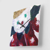 Jingle Beer Vierkante Klok (Hoek)