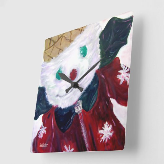 Jingle Beer Vierkante Klok (Hoek)