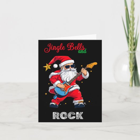 Jingle Bell And Rock Christmas Santa Rolling Playi Kaart (Voorkant)