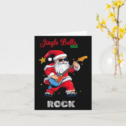 Jingle Bell And Rock Christmas Santa Rolling Playi Kaart (Gele Bloem)