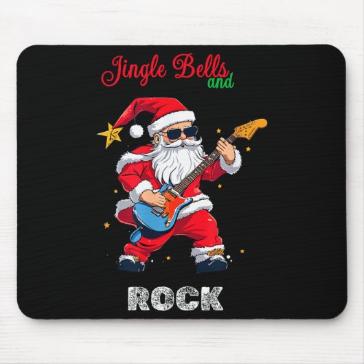 Jingle Bell And Rock Christmas Santa Rolling Playi Muismat (Voorkant)