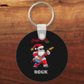 Jingle Bell And Rock Christmas Santa Rolling Playi Sleutelhanger (Voorkant)