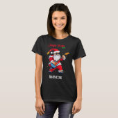 Jingle Bell And Rock Christmas Santa Rolling Playi T-shirt (Voorkant volledig)
