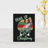 Jingle Bell Biden Kerstmis Santa Trump Lelijke Ker Kaart (Gele Bloem)